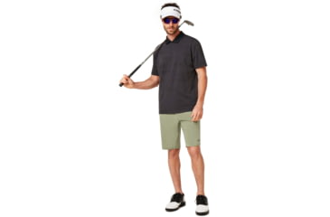 Image of Oakley Balata Performance Polo - Mens, Dull Onyx, Extra Small, 434306-27C-XS