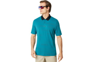Image of Oakley Balata Performance Polo - Mens, Petrol, Medium, 434306-9PE-M