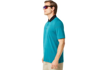 Image of Oakley Balata Performance Polo - Mens, Petrol, Medium, 434306-9PE-M