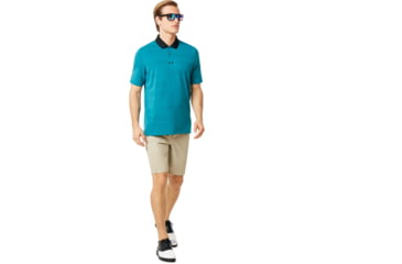 Image of Oakley Balata Performance Polo - Mens, Petrol, Medium, 434306-9PE-M