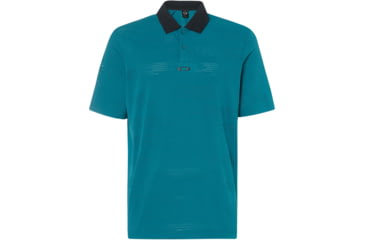 Image of Oakley Balata Performance Polo - Mens, Petrol, Medium, 434306-9PE-M
