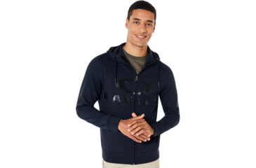 Image of Oakley Bark Full Zip Hoodie - Mens, Fathom, 3XL, 461643-6AC-XXXL