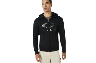 Image of Oakley Bark Fz Hoodie - Mens, White, Large 461643-100-L