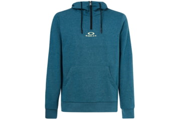 Image of Oakley Bark Half Zip Hoodie - Mens, Blue Coral Heather, Extra Large, 461645-6D9-XL