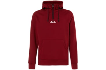 Image of Oakley Bark Half Zip Hoodie - Mens, Iron Red, Large, 461645-80U-L