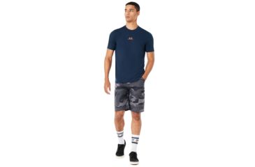 Image of Oakley Bark New Short Sleeve - Mens, Fathom, Extra Large, 457131-6AC-XL