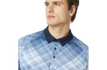 Image of Oakley Barkie Gradient Golf Polo Short Sleeve - Mens, Fire Red, 2XL 434312-4FR-XXL