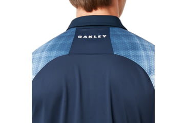 Image of Oakley Barkie Gradient Golf Polo Short Sleeve - Mens, Fathom, Extra Small, 434312-6AC-XS