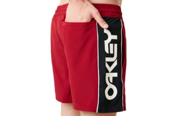 Image of Oakley Barnie Beach Block 16 Swim Shorts - Mens, Raspberry, Large, 482473A-45A-L
