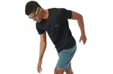 Image of Oakley Base Short Sleeve - Mens, Blackout, Extra Small, 434006-02E-XS