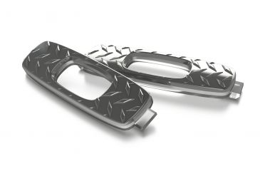 Image of Oakley Batwolf Replacement Icon, Chrome Diamond Plate, RGL4664AA C00001