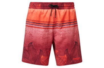 Image of Oakley Beach Flower Striped 18 Inches - Mens, Sundried Tomato, Extra Large, 482450-4ST-XL