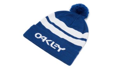 Image of Oakley Beanie B1B Logo Striped - Mens, Dark Blue, One Size, 912019-609-U