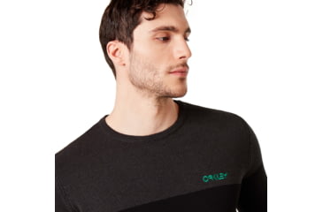 Image of Oakley Bicolor Crew Neck Tee - Mens, Blackout, Medium, 434131-02E-M