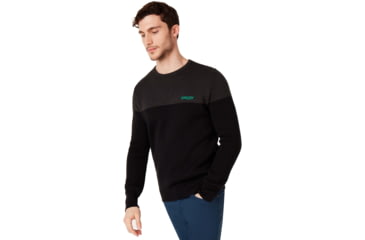 Image of Oakley Bicolor Crew Neck Tee - Mens, Blackout, Medium, 434131-02E-M