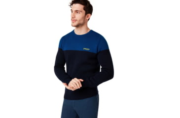 Image of Oakley Bicolor Crew Neck Tee - Mens, Foggy Blue, Medium, 434131-6FB-M