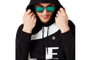 Image of Oakley Big Logo Ellipse Hoodie - Mens, Blackout, Extra Small, 472589-02E-XS