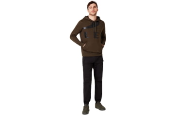 Image of Oakley Big Logo Ellipse Hoodie - Mens, New Dark Brush, Extra Small, 472589-86L-XS