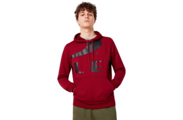 Image of Oakley Big Logo Ellipse Hoodie - Mens, Raspberry, Small, 472589-45A-S