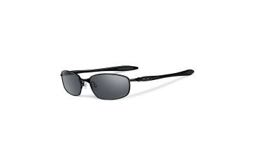 Image of Oakley Blender Sunglasses, Black Iridium Polarized Lens, Polished Black Frame OO4059-11