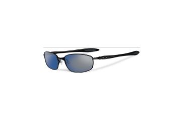 Image of Oakley Blender Sunglasses, Ice Iridium Polarized Lens, Polished Black Frame OO4059-12