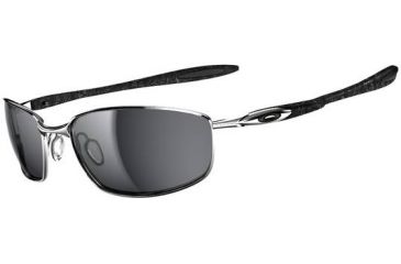 Image of Oakley Blender Single Vision Prescription Sunglasses - Chrome/Silver Ghost Text Frame OO4059-02