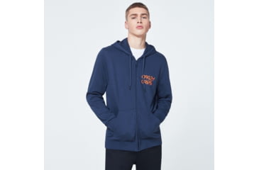 Image of Oakley Bold O-Grip Full Zip Hoodie - Mens, Foggy Blue, Small, FOA400572-6FB-S