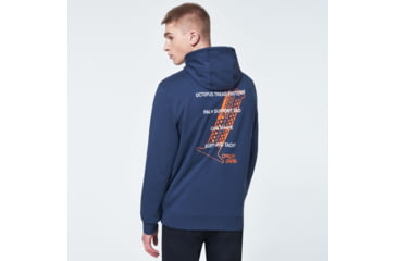 Image of Oakley Bold O-Grip Full Zip Hoodie - Mens, Foggy Blue, Small, FOA400572-6FB-S