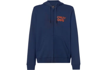 Image of Oakley Bold O-Grip Full Zip Hoodie - Mens, Foggy Blue, Small, FOA400572-6FB-S