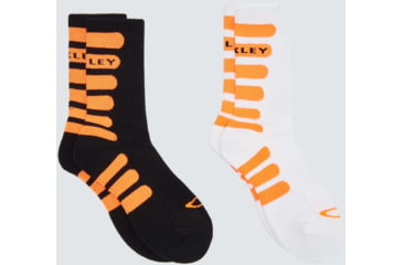Image of Oakley Bold Striped Socks 2 Pcs - Mens, Blackout, Medium, FOS900105-02E-M