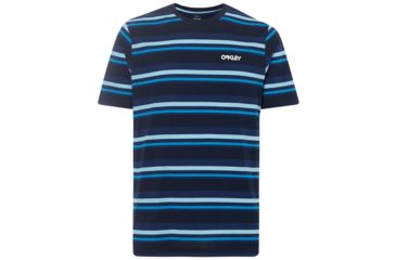 Image of Oakley Bold Yd Stripe Tee - Mens, Fathom, Extra Small, 457701-6AC-XS