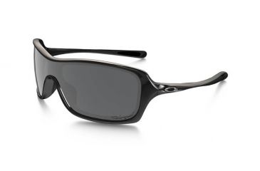 Image of Oakley Break Up Womens Sunglasses, Polished Black Frame, Black Iridium Polarized Lens OO9202-09