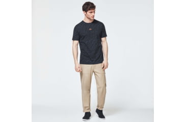 Image of Oakley Broken Glass Short Sleeve Tee - Mens, Black Glass Print, Large, FOA400048-94T-L
