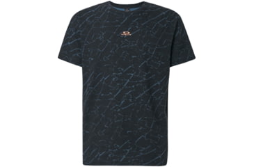 Image of Oakley Broken Glass Short Sleeve Tee - Mens, Black Glass Print, Large, FOA400048-94T-L