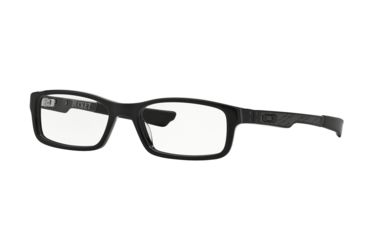 Image of Oakley Bucket Bifocal Prescription Eyeglasses 106002-51 - Polished Black Frame, Clear Lenses