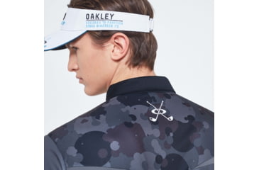 Image of Oakley Camo Back Evo Golf Short Sleeve Polo Shirt - Mens, Wrought Iron, Extra Large, FOA400647-25W-XL