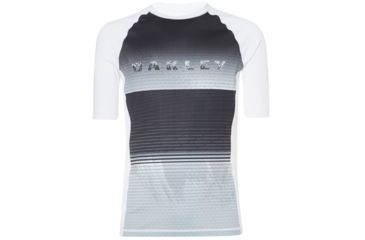 Image of Oakley Asymmetrical Dynamic Rashguard - Mens, White, 2XL, 482461-100-XXL