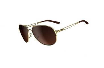 Image of Oakley Caveat Sunglasses, Polished Gold Frame, Dark Brown Gradient Lens OO4054-07