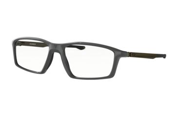 Image of Oakley CHAMBER OX8138 Eyeglass Frames 813802-55 - Satin Pavement Frame, Clear Lenses