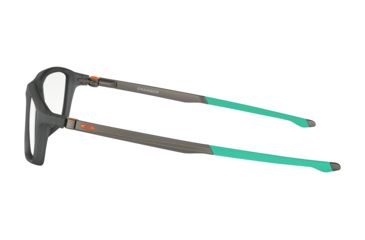 Image of Oakley CHAMBER OX8138 Eyeglass Frames 813804-55 - Satin Grey Smoke Frame, Clear Lenses