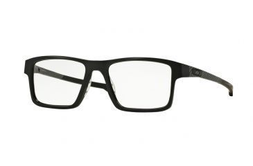 Image of Oakley Chamfer 2 Single Vision Prescription Eyeglasses 804006-52 - Satin Black Frame