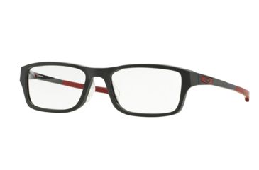 Image of Oakley CHAMFER A OX8045 Bifocal Prescription Eyeglasses 804503-55 - Satin Pavement Frame, Clear Lenses