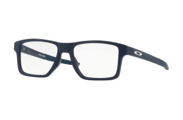Image of Oakley CHAMFER SQUARED OX8143 Eyeglass Frames 814304-52 - Universe Blue Frame, Clear Lenses