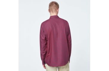 Image of Oakley Checked Woven Long Sleeve Shirt 6 - Mens, Mini Check Red-Blue, Extra Large, FOA400534-9DG-XL