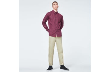 Image of Oakley Checked Woven Long Sleeve Shirt 6 - Mens, Mini Check Red-Blue, Extra Large, FOA400534-9DG-XL