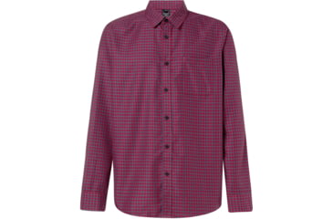 Image of Oakley Checked Woven Long Sleeve Shirt 6 - Mens, Mini Check Red-Blue, Extra Large, FOA400534-9DG-XL