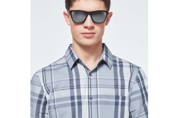 Image of Oakley Checked Woven Short Sleeve Shirt - Mens, Grey Check, Large, FOA400030-97Y-L