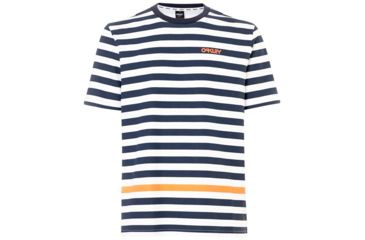 Image of Oakley Classic Stripe Ss - Mens, Fathom, Extra Large, 457337-6AC-XL