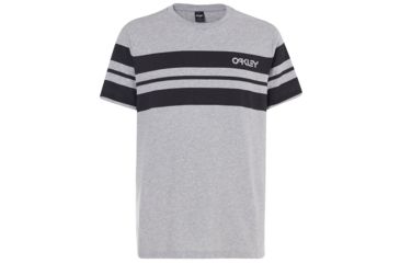 Image of Oakley Classic Stripe Wide Ss - Mens, Granite Heather, Large, 457344-24L-L