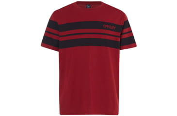 Image of Oakley Classic Stripe Wide Ss - Mens, Iron Red, Large, 457344-80U-L